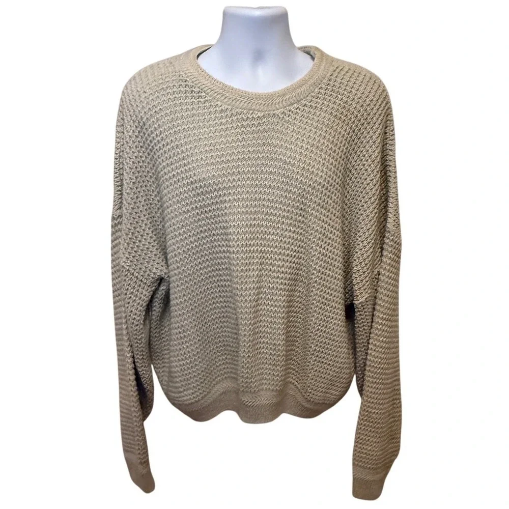 David Taylor Sweater Sz 3XL Chunky Waffle Knit Cozy Gorpcore Dadcore‎
